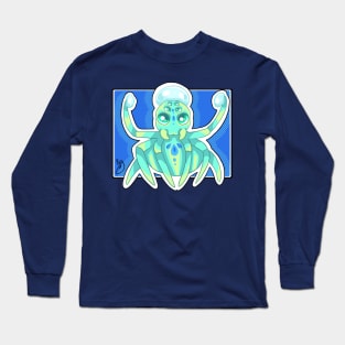 Blue Waterdrop Spider Long Sleeve T-Shirt